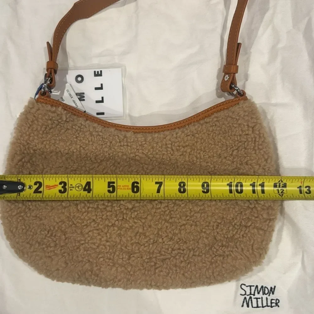 NWT Simon Miller Faux Sherpa Satchel Sasi Handbag Tan